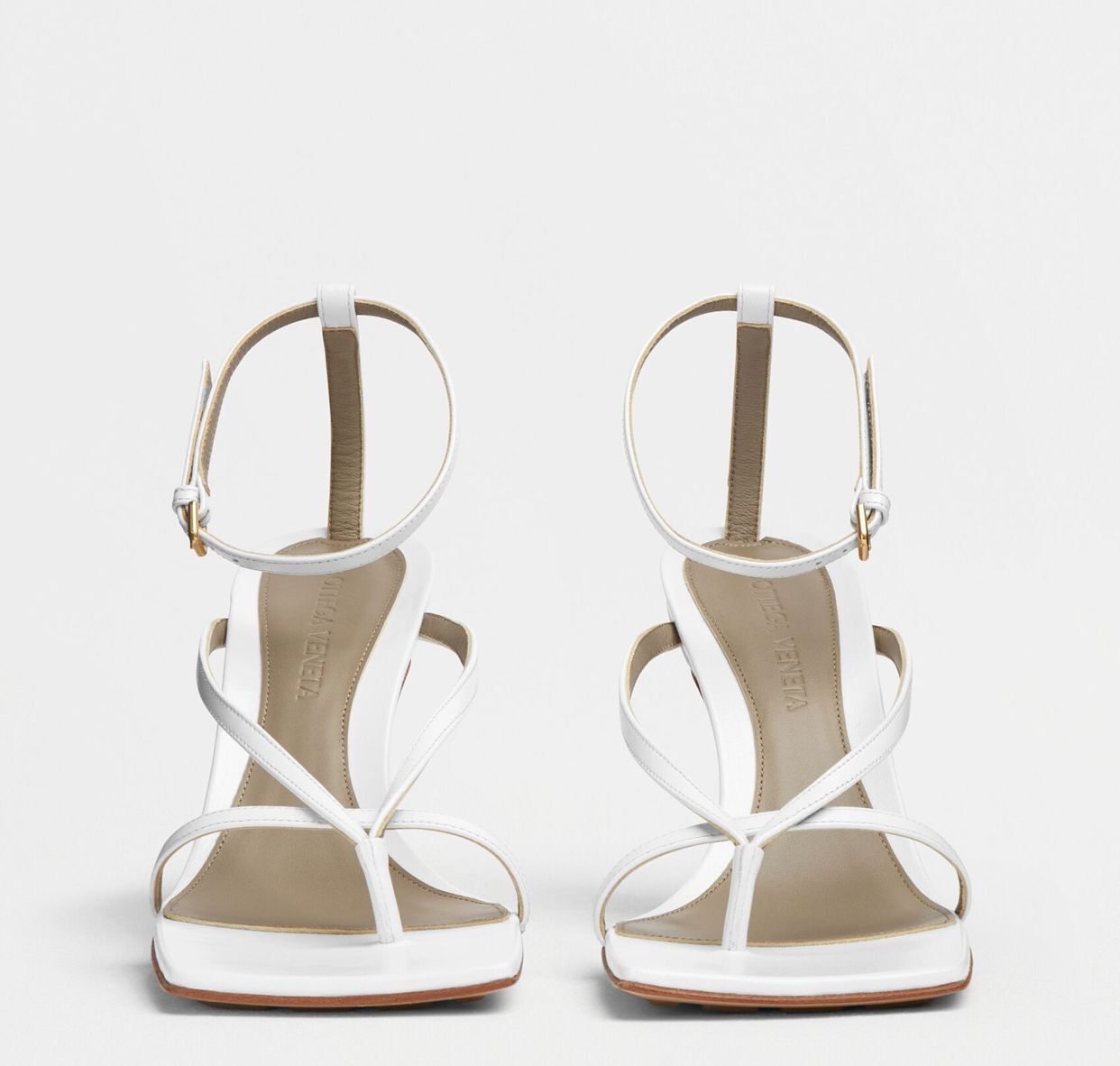 Bottega Veneta Shoes Stretch Strap Sandal BVS32036 White Bottega Veneta Shoes Stretch Strap Sandal BVS32036 White