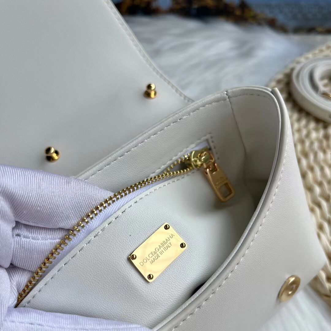 Dolce & Gabbana leather bag G6002 white Dolce & Gabbana leather bag G6002 white