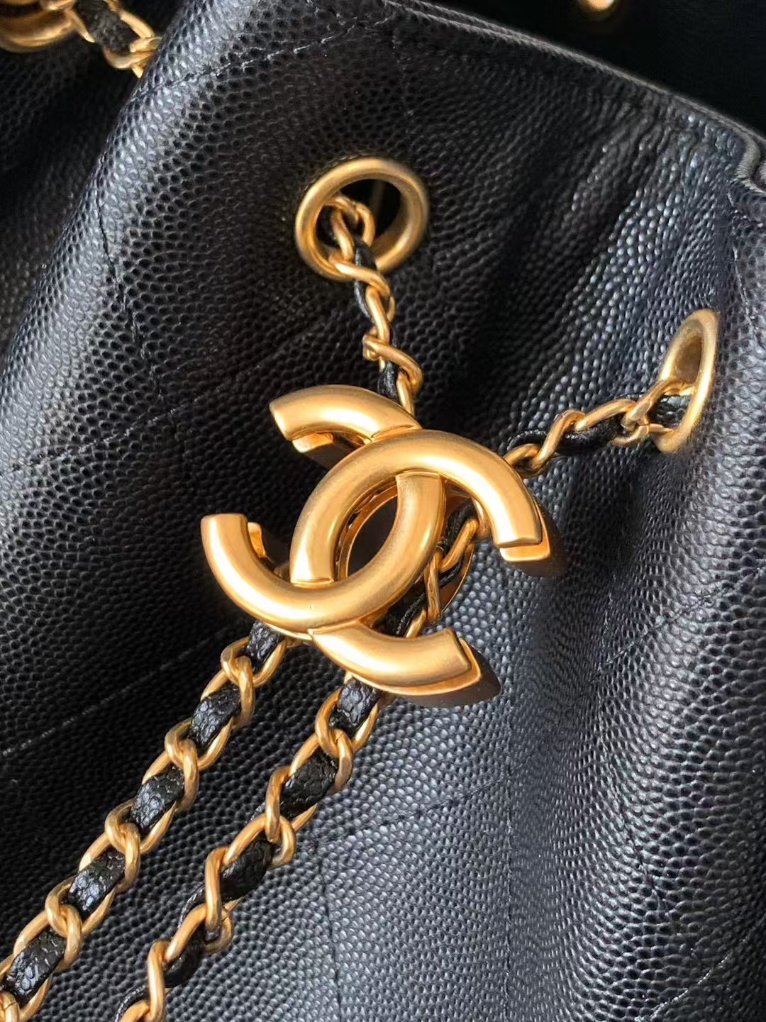 Chanel Grained Calfskin HOBO BAG AS5311 black