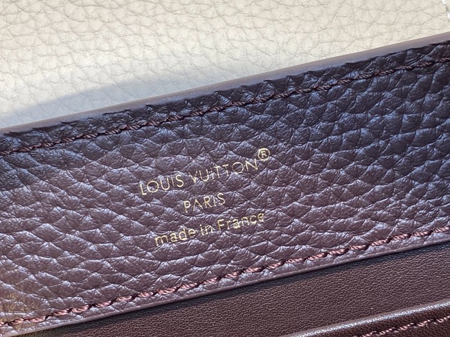 Louis Vuitton Ostrich Capucines BB M11908 Chocolate & Quartz & Tan