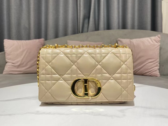 Dior Medium Soft Dior Caro Bag Macrocannage Lambskin M9253UHPA Beige