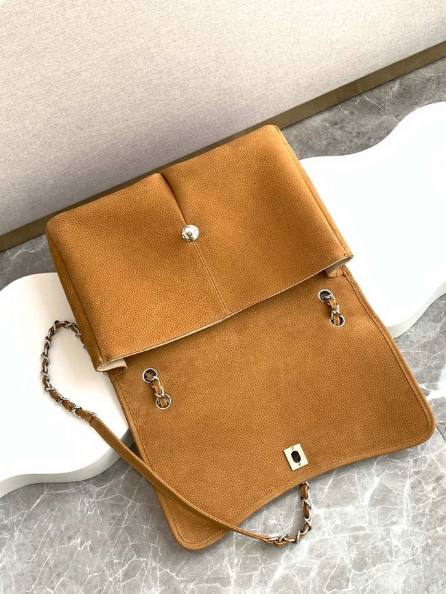 Chanel MAXI FLAP BAG Shoulder Bag AS6068 tan