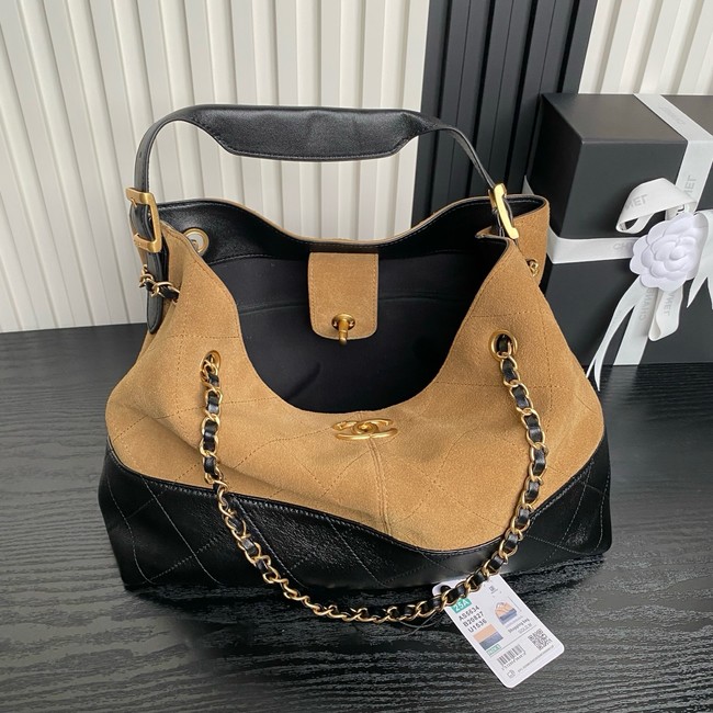 CHANEL Shopping Bag AS5634 Brown & Black