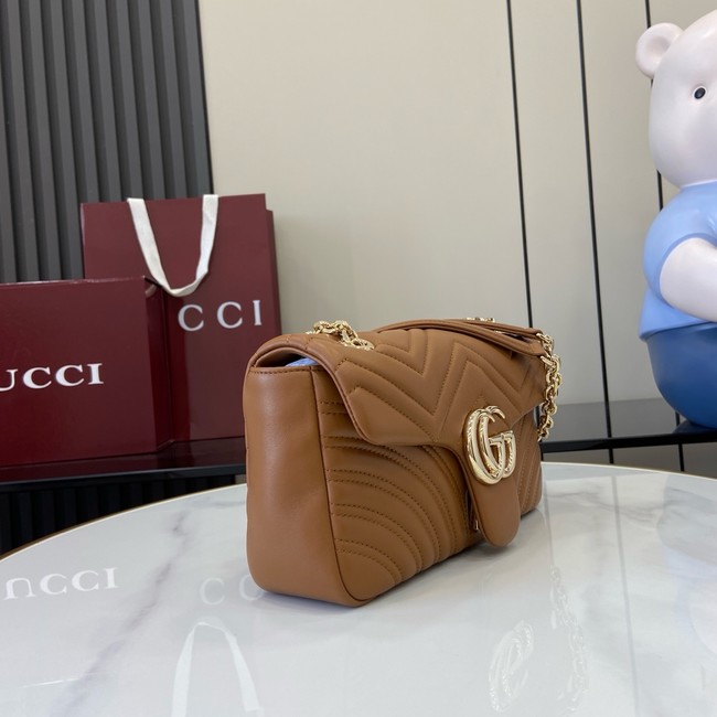 Gucci GG Marmont medium shoulder bag 837267 Brown