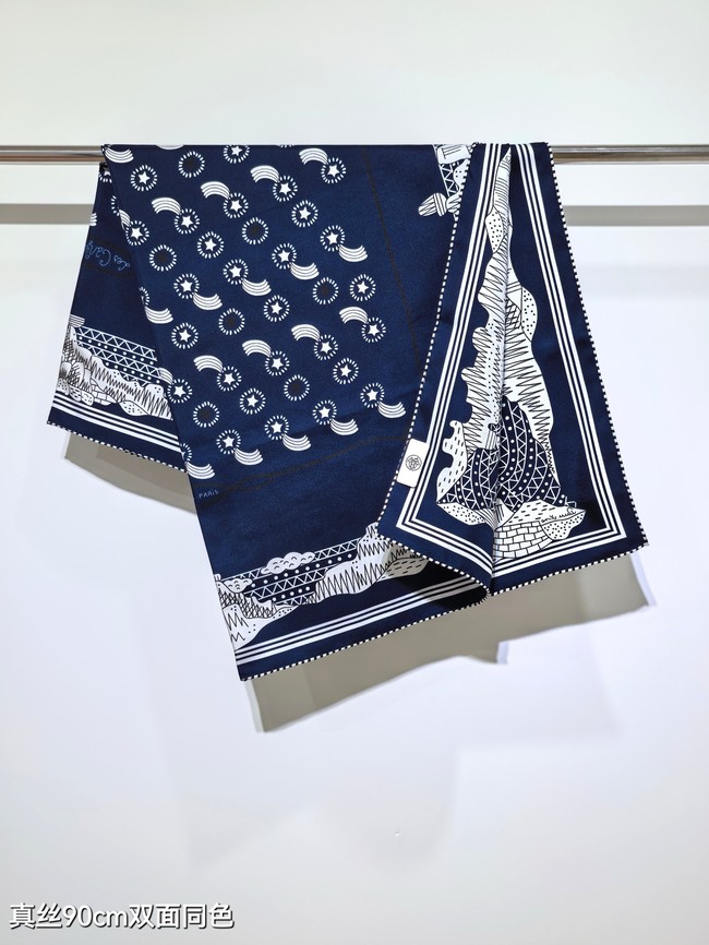 Hermes 90 Square Scarf Silk Twill KY170