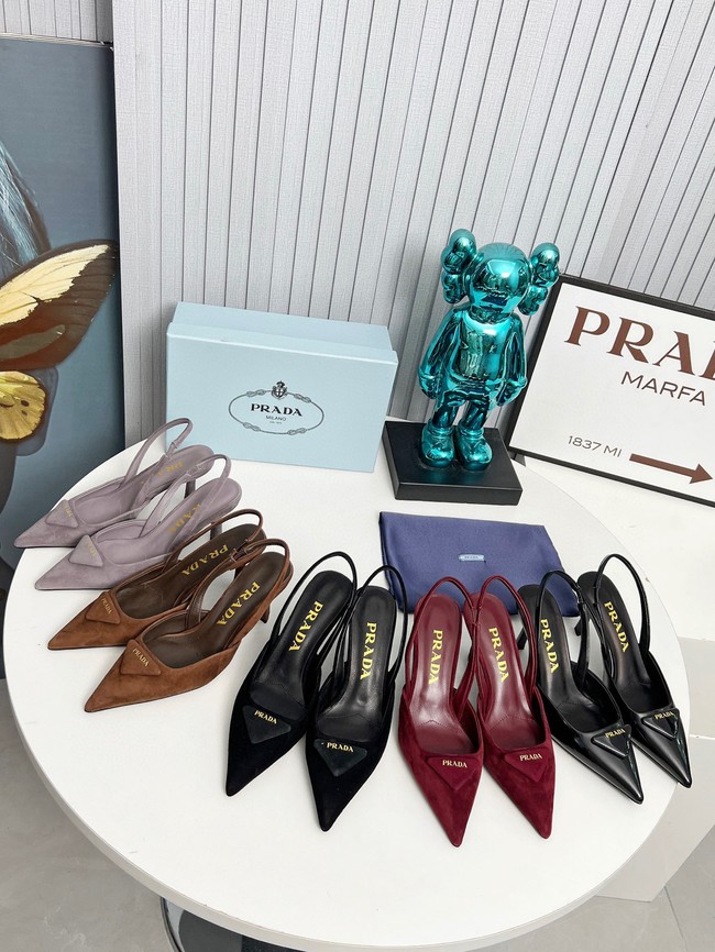 Prada leather slingback pumps 45086-1