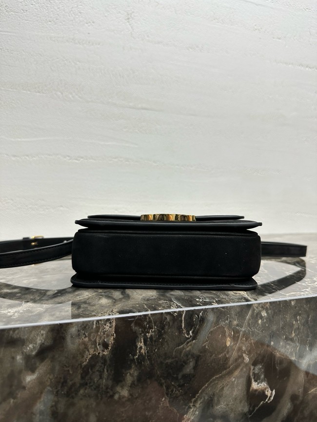 Celine TEEN TRIOMPHE BAG IN NUBUCK CALFSKIN 188423 black