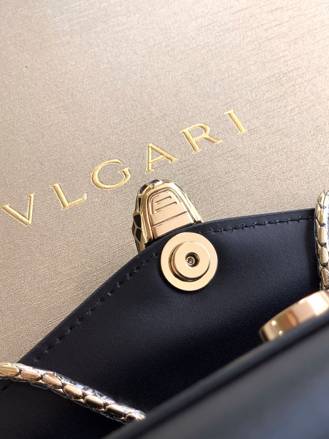 Bvlgari Serpenti Forever leather crossbody bag 289688 black