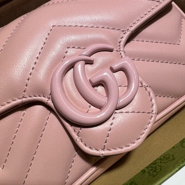 Gucci GG Marmont mini shoulder bag 699757 pink