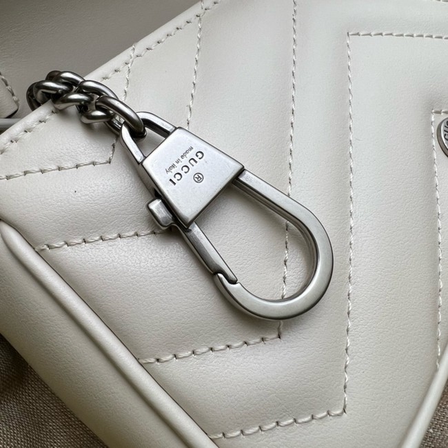Gucci GG Marmont mini shoulder bag 699757 white