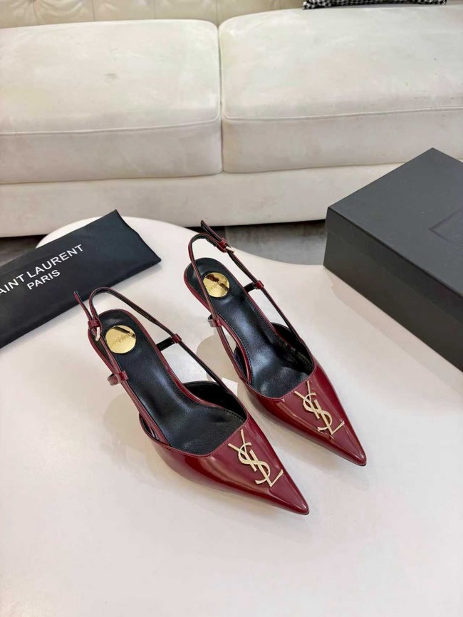 Saint Laurent slingback pumps in smooth leather 97170-5