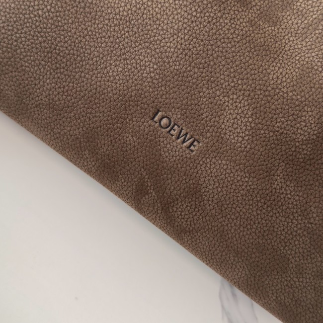 Loewe Flamenco Leather Shoulder Bag 262386 dark brown