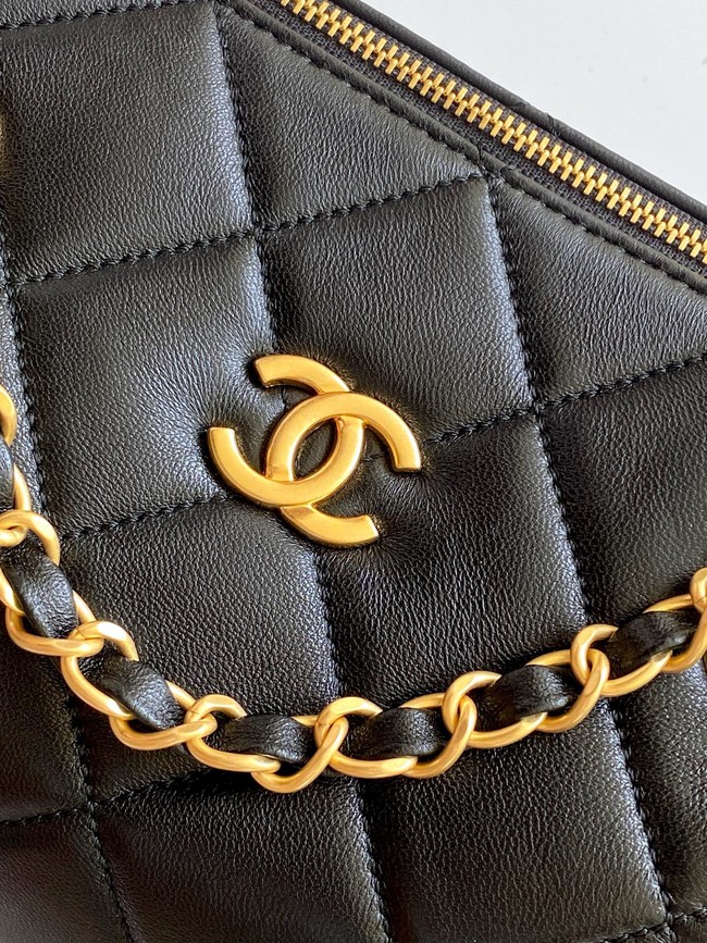 Chanel Lambskin Bowling Bag AS5791 black