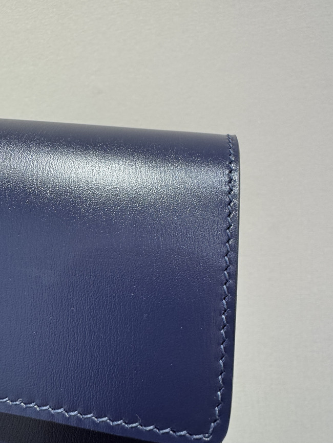 Hermes swift Leather Clutch 37568 dark blue Hermes swift Leather Clutch 37568 dark blue