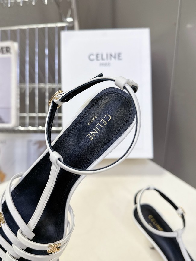 CELINE CAGE HEELED SANDAL IN GOATSKIN 36633-4