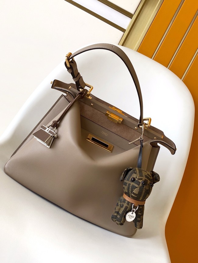 FENDI Way Medium Cowhide Bag 8BN367 light gray