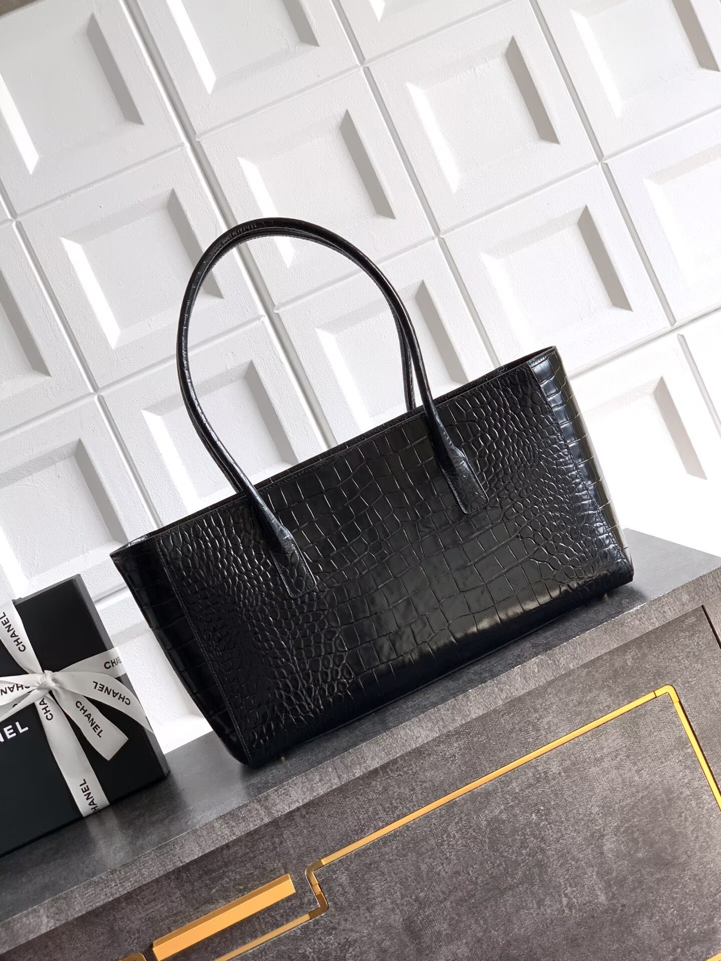 Chanel 2026SS Original Crocodile Leather A31021 Black