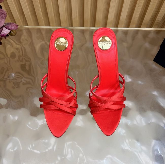 Saint Laurent in satin crepe and rhinestones Heel 9CM 69002-3