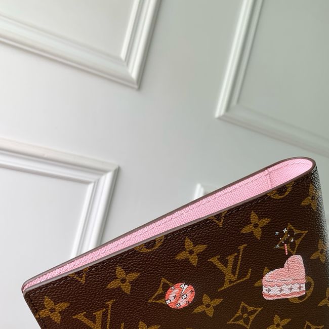 Louis Vuitton Monogram Canvas Wallet GI1394 pink Louis Vuitton Monogram Canvas Wallet GI1394 pink