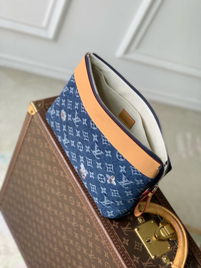 Louis Vuitton Pochette Voyage Souple M27559 blue Louis Vuitton Pochette Voyage Souple M27559 blue