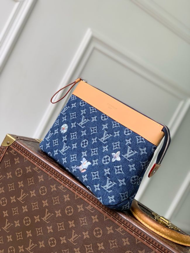 Louis Vuitton Pochette Voyage Souple M27559 blue Louis Vuitton Pochette Voyage Souple M27559 blue