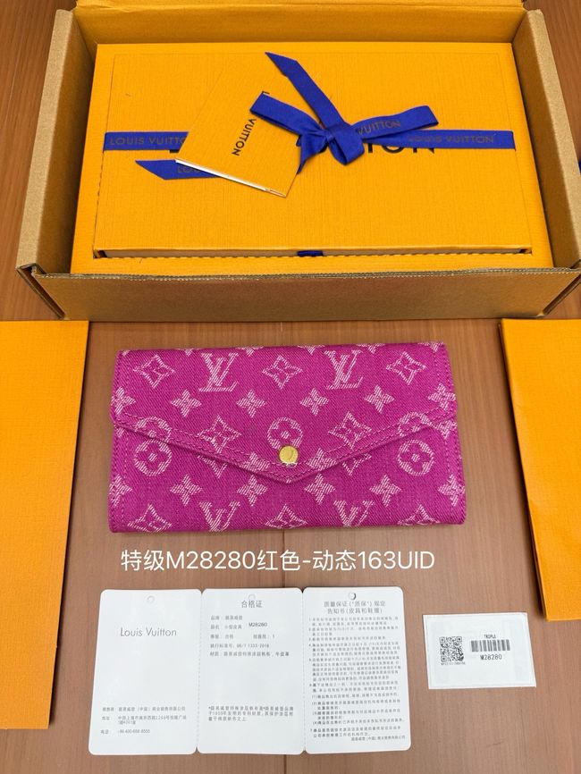Louis Vuitton Sarah Wallet M28280 Fuchsia Denim Louis Vuitton Sarah Wallet M28280 Fuchsia Denim