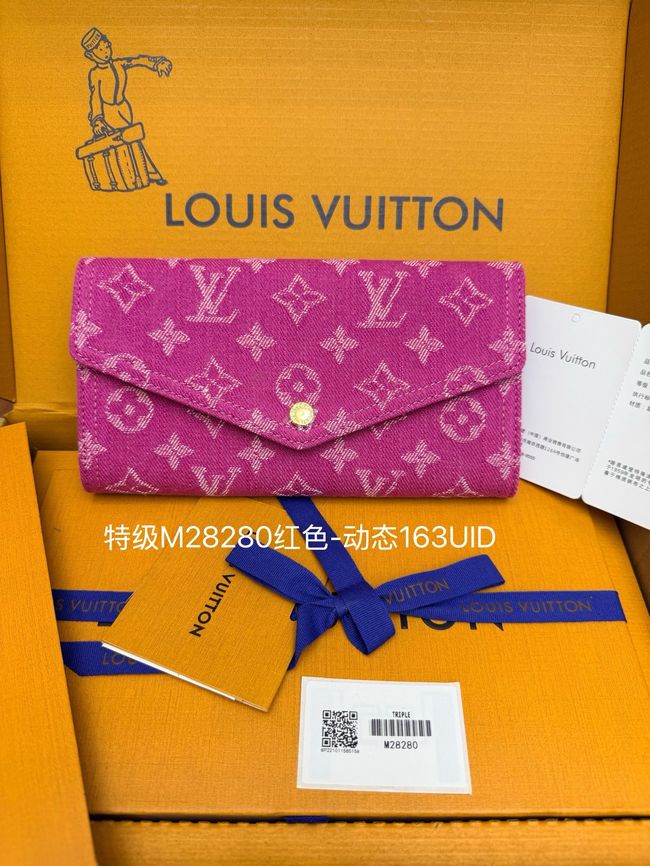 Louis Vuitton Sarah Wallet M28280 Fuchsia Denim Louis Vuitton Sarah Wallet M28280 Fuchsia Denim