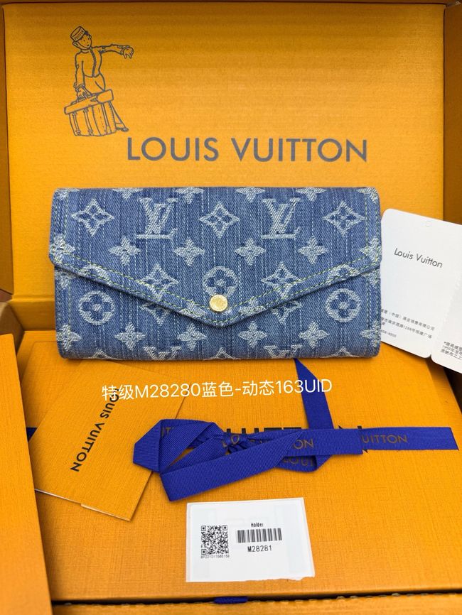 Louis Vuitton Sarah Wallet M28280 blue Denim