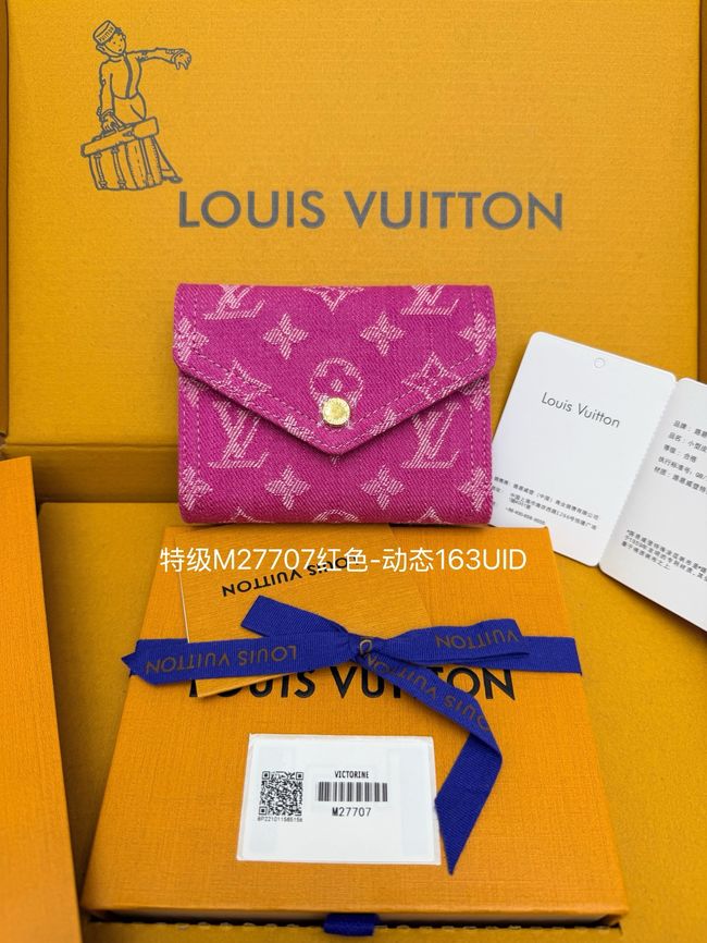 Louis Vuitton Victorine Wallet M27707 Fuchsia Denim Louis Vuitton Victorine Wallet M27707 Fuchsia Denim