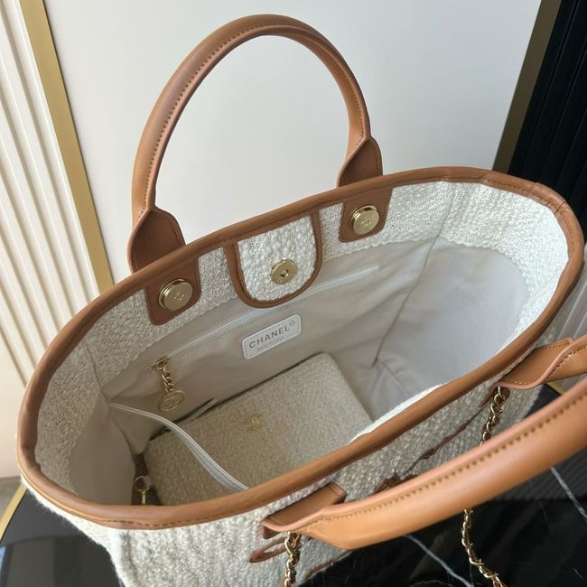CHANEL Shopping Bag AS3257 white&Apricot CHANEL Shopping Bag AS3257 white&Apricot