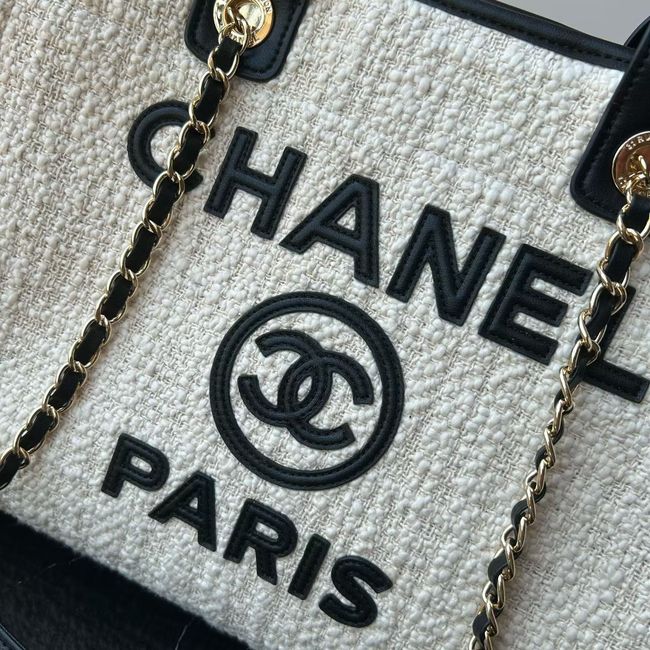 CHANEL Shopping Bag AS3257 white&black CHANEL Shopping Bag AS3257 white&black