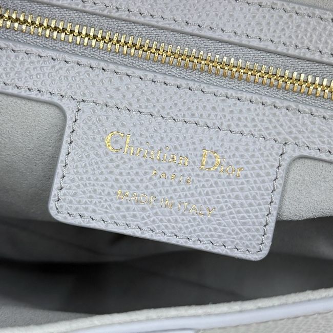 Dior Saddle Bag with Strap Saddle Grained Calfskin M0455CBAA ice blue