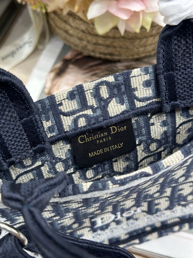 Mini Dior Book Tote with Strap Embroidery M1403PE DARK BLUE Mini Dior Book Tote with Strap Embroidery M1403PE DARK BLUE