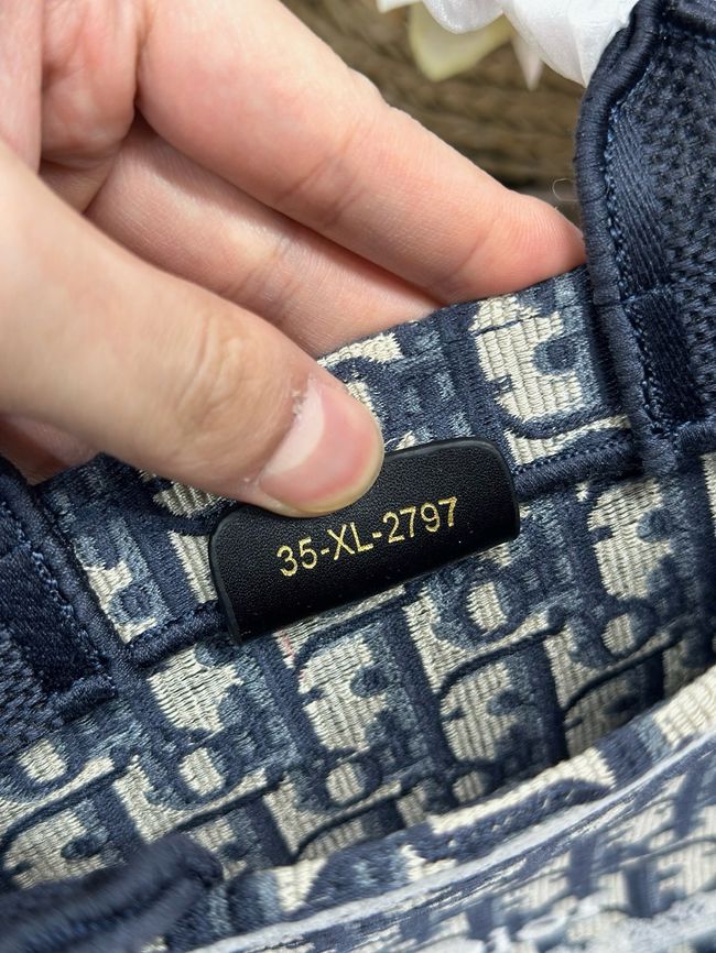 Mini Dior Book Tote with Strap Embroidery M1403PE DARK BLUE Mini Dior Book Tote with Strap Embroidery M1403PE DARK BLUE