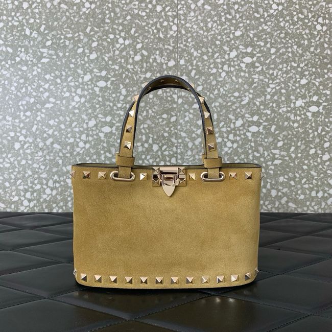 VALENTINO ROCKSTUD mini Suede leather bag SHI16 Khaki VALENTINO ROCKSTUD mini Suede leather bag SHI16 Khaki