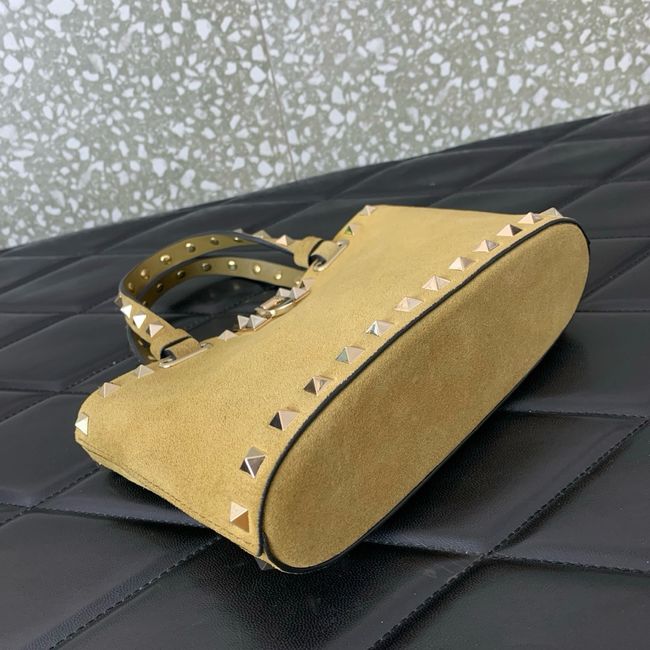 VALENTINO ROCKSTUD mini Suede leather bag SHI16 Khaki VALENTINO ROCKSTUD mini Suede leather bag SHI16 Khaki