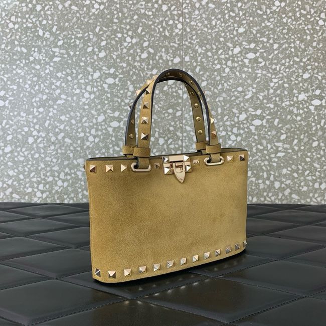 VALENTINO ROCKSTUD mini Suede leather bag SHI16 Khaki VALENTINO ROCKSTUD mini Suede leather bag SHI16 Khaki