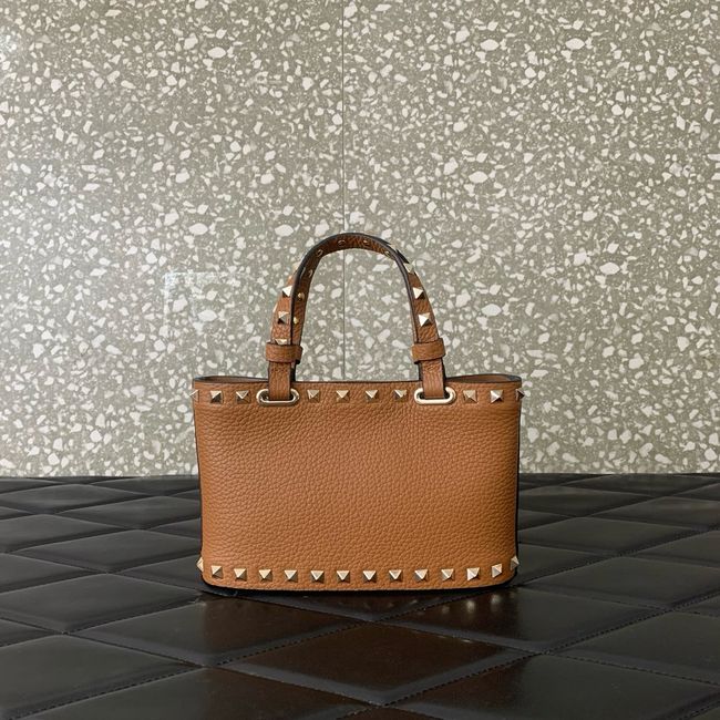 VALENTINO ROCKSTUD mini grained calfskin bag SHI16 camel VALENTINO ROCKSTUD mini grained calfskin bag SHI16 camel