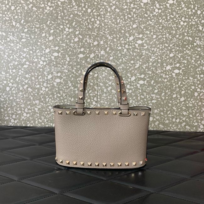VALENTINO ROCKSTUD mini grained calfskin bag SHI16 gray VALENTINO ROCKSTUD mini grained calfskin bag SHI16 gray