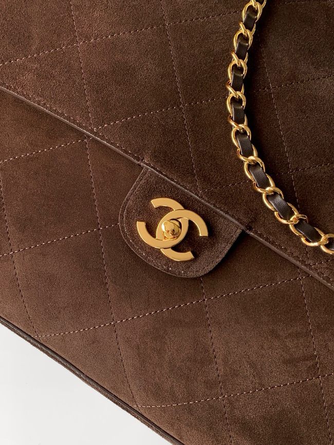 CHANEL Maxi Flapbag AS5640 Dark Brown CHANEL Maxi Flapbag AS5640 Dark Brown