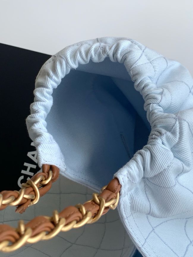 CHANEL Small Shopping Bag AS6191 light blue