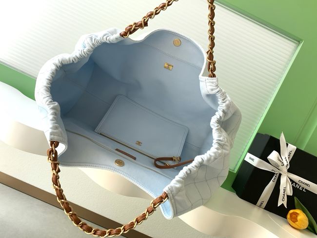 CHANEL Small Shopping Bag AS6191 light blue