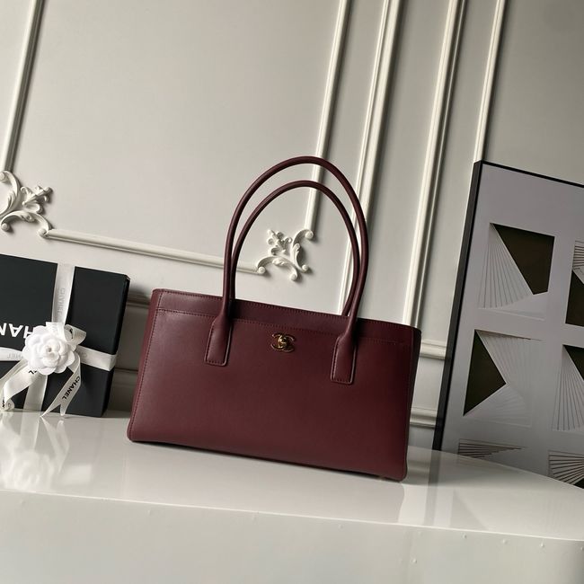 Chanel Small Shopping Bag AS6243 Dark Burgundy Chanel Small Shopping Bag AS6243 Dark Burgundy