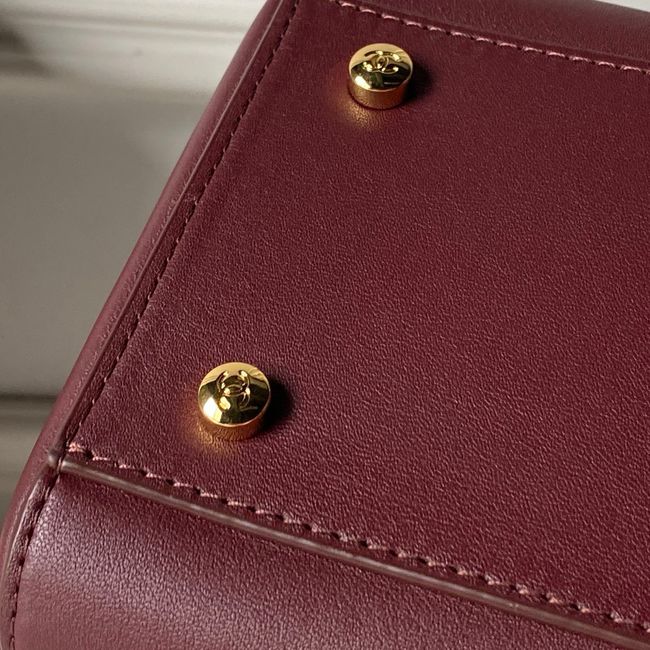 Chanel Small Shopping Bag AS6243 Dark Burgundy Chanel Small Shopping Bag AS6243 Dark Burgundy
