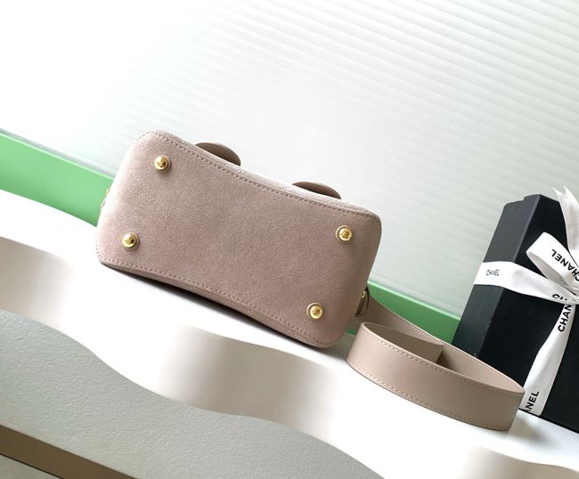 Chanel Suede Calfskin Shoulder Bag AS6268 Beige