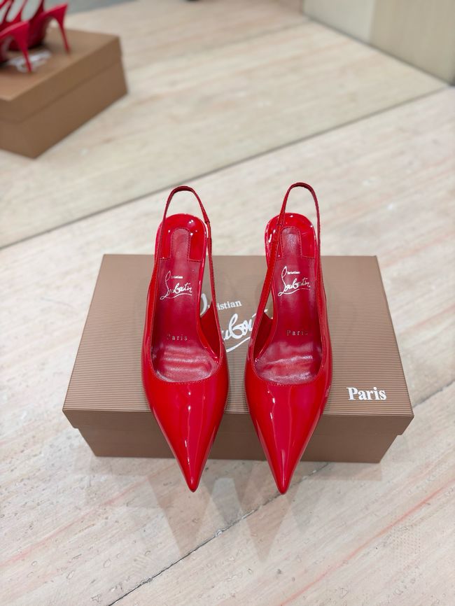 Christian Louboutin Slingbacks Lambskin 8.5CM 65078-3