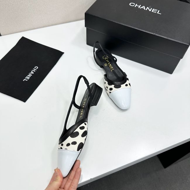 Chanel Slingbacks Lambskin & Mixed Fibers 65080-4