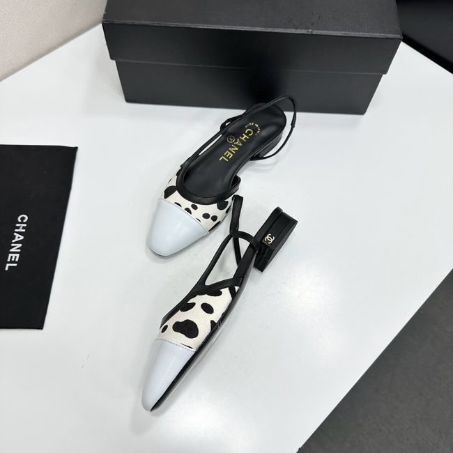 Chanel Slingbacks Lambskin & Mixed Fibers 65080-4