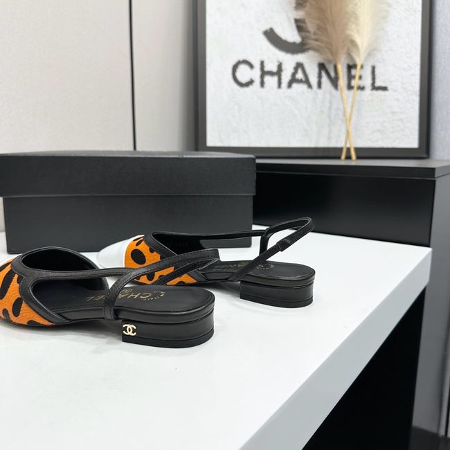 Chanel Slingbacks Lambskin & Mixed Fibers 65080-7