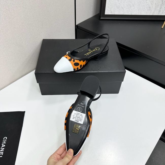 Chanel Slingbacks Lambskin & Mixed Fibers 65080-7